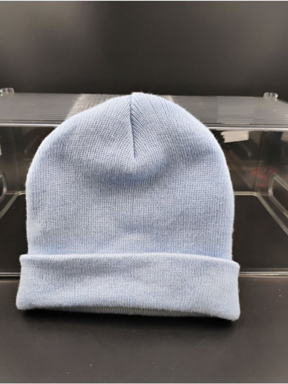 Cat & Jack Light Blue Ribbed Knit Beanie Hat Soft Stretch Warm Winter Cap